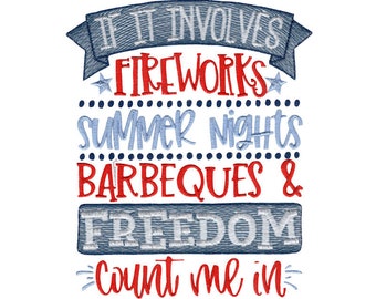 Motif de broderie feu d'artifice - 5 x 7 6 x 10 tailles 8 x 8 incluses - motif de broderie patriotique, motif de broderie du 4 juillet