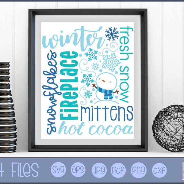 Winter Subway Art SVG - Personal and Small Business Use - Winter SVG, Winter Clipart, Winter Graphic