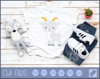 Boxy Goat SVG - Personal and Small Business Use - Farm Animal SVG, Goat Clip Art, Goat Graphic, Goat Illustration