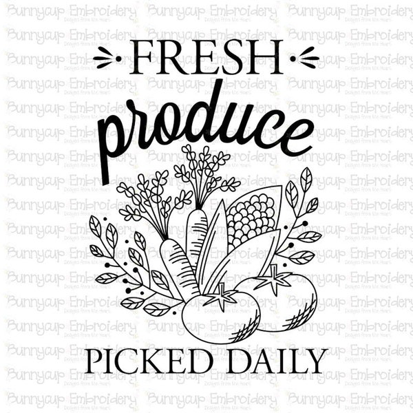 Farmhouse SVG 2 - Clipart and SVG - Personal and Small Business Use - Fresh Produce Picked Daily SVG
