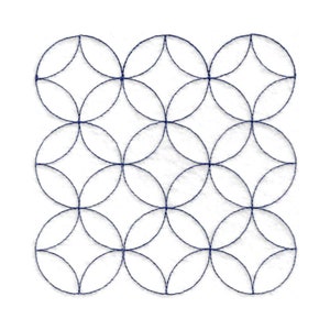 Four Petal Flower Quilt Block Embroidery Design - Multiple Sizes Included - E2E Quilt Block, Repeat Quilt Block, Edge-to-Edge Quilt Block