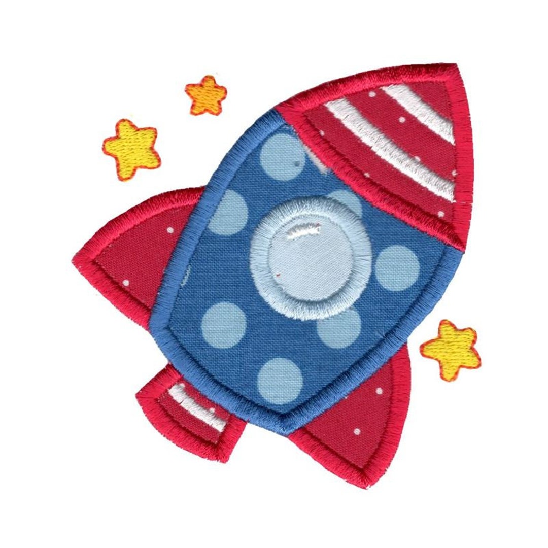 Space Rocket Applique Embroidery Design - 4x4 5x7 6x10 8x8 Sizes ...