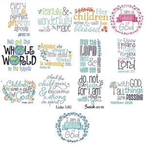 Children&#39;s Bible Too Filled Stitch Machine Embroidery Designs 4x4 5x7 6x10