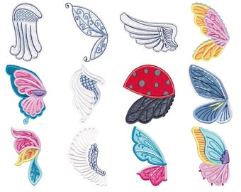 Wings Applique - 12 Different Applique Machine Embroidery Designs