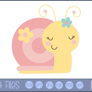 Mädchen Schnecke SVG - persönliche und kleine Business-Nutzung - süße Schnecke SVG, süße Schnecke Grafik, süße Schnecke Clipart