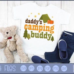 Daddy's Camping Buddy SVG - Uso pessoal e para pequenas empresas - Daddy's Buddy SVG, Daddy's Camping Buddy Graphic, Daddy Clipart
