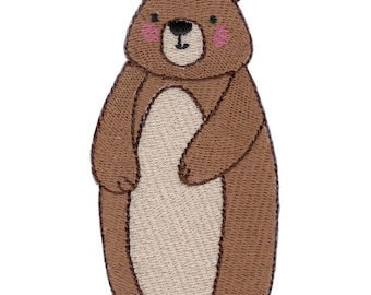 Cute Bear Embroidery Design - 4, 5, 6 Inch Sizes Included (Digital Download)
