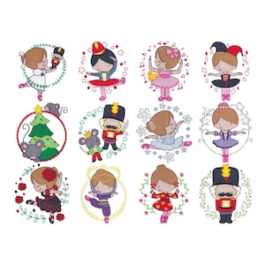 Nutcracker Too - 12 Machine Embroidery Designs - 4x4 5x7 Inch Hoops - Nutcracker Embroidery Designs, Christmas Embroidery Designs