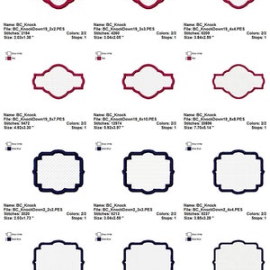 Knock Down 28 Machine Embroidery Designs 6 sizes image 7