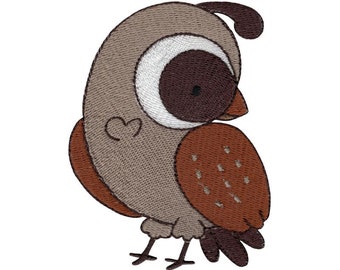 Quail Embroidery Design - 3, 4 & 5 Inch Sizes Included - Cute Bird Embroidery Design, Children's Embroidery Design