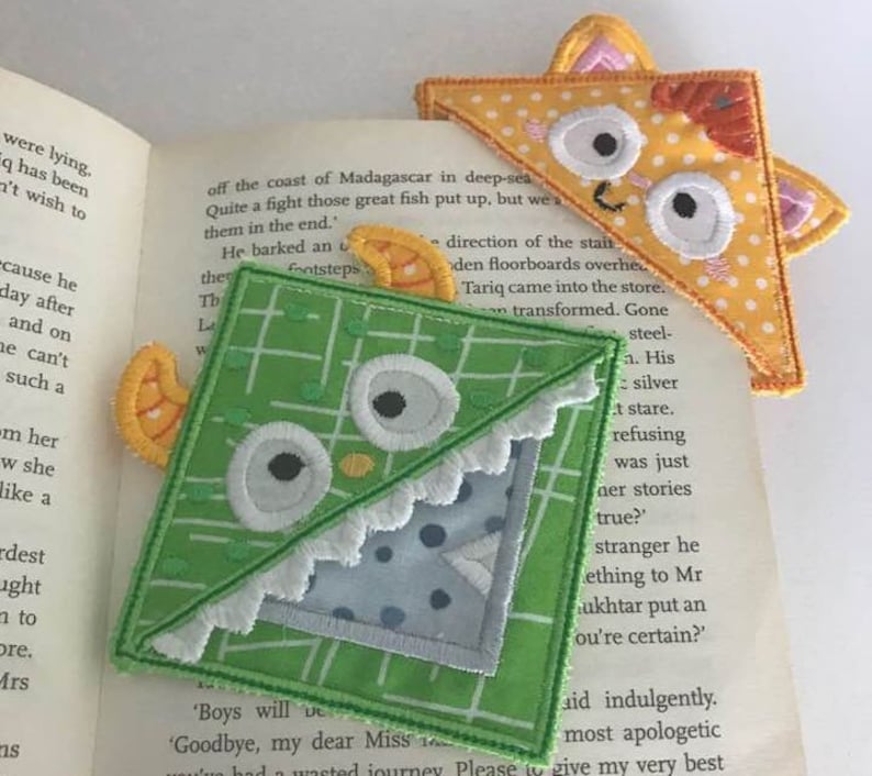 Corner Bookmarks 12 Different In The Hoop Machine Embroidery Etsy