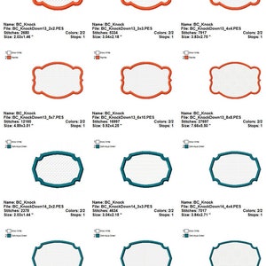 Knock Down 28 Machine Embroidery Designs 6 sizes image 4