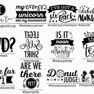Teen Hashtags SVG - 12 SVG, ClipArt, geschnitten und druckbare Dateien - persönliche und kleine Unternehmen verwenden - Teenager Svg, Teen Svg, Hashtag Svg