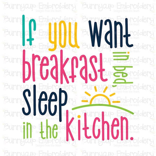 In My Kitchen Sentiments Design 11 - Clipart and SVG - Personal and Small Business Use - Breakfast In Bed SVG - Breakfast SVG
