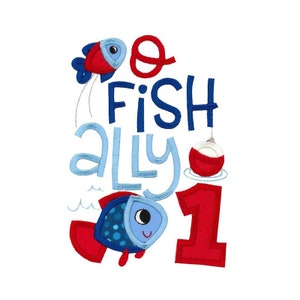 Ofishally Applique - Design 5 - Applique Machine Embroidery Design - 5x7 6x10 8x8 - Ofishally First Birthday Applique - Ofishally One