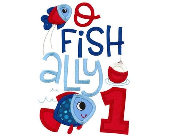 Ofishally Applique - Design 5 - Applique Machine Embroidery Design - 5x7 6x10 8x8 - Ofishally First Birthday Applique - Ofishally One