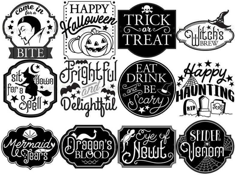 Download 13 Svg Halloween Svg Vintage Halloween Svg Bundle Clipart Halloween Sayings Svg Cut And Printable Files Halloween Graphics Embellishments Clip Art Image Files Truongsinhhoc Com Vn