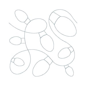 May include: A black and white line drawing of a stylized design with multiple overlapping circles and ovals.