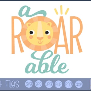 Een Roar Able SVG - Persoonlijk en klein zakelijk gebruik - Baby Svg, Baby Saying Svg, Baby Quote Svg, Cute Baby Saying Svg