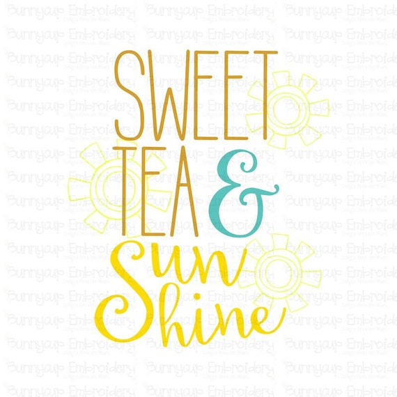 Download Southern Sentiments Sweet Tea Sunshine Word Art Clipart Etsy
