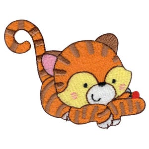 Tiger Embroidery Design - 3x3 4x4 5x5 Inch Hoop Sizes Included - Tiger Embroidery Design, Jungle Animal Embroidery Design
