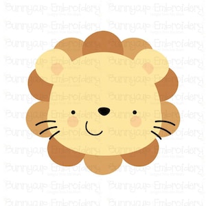 Rostos de animais adoráveis - clipart e SVG de rosto de leão - uso pessoal e em pequenas empresas