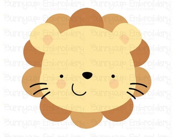 Rostos de animais adoráveis - clipart e SVG de rosto de leão - uso pessoal e em pequenas empresas