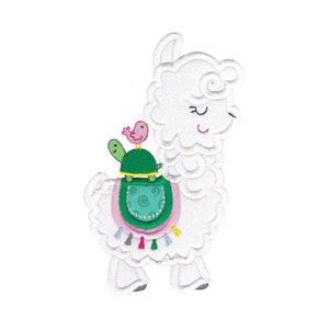 Love My Llama Applique Design 1 Machine Embroidery Design 5x7 6x10 8x8