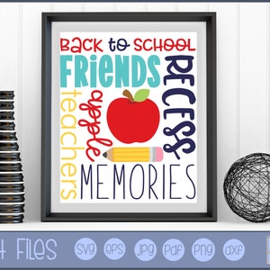 Back to School Subway Art SVG - Personal and Small Business Use - Back ...