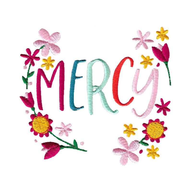 Mercy Dressing Text Mercy Machine Embroidery Design - 4x4 5x7 6x10 8x8 Sizes Included ...