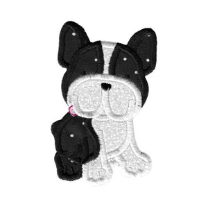 French Bulldog Applique - Applique Embroidery Design - 4x4 5x7 6x10 8x8 Sizes Included - Dog Embroidery Design, Applique French Bulldog