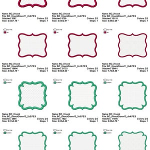 Knock Down 28 Machine Embroidery Designs 6 sizes image 3