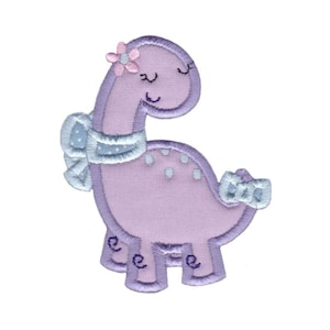 Dinosaur Girl Applique - Design 2 Machine Embroidery Design 4x4 5x7 ...