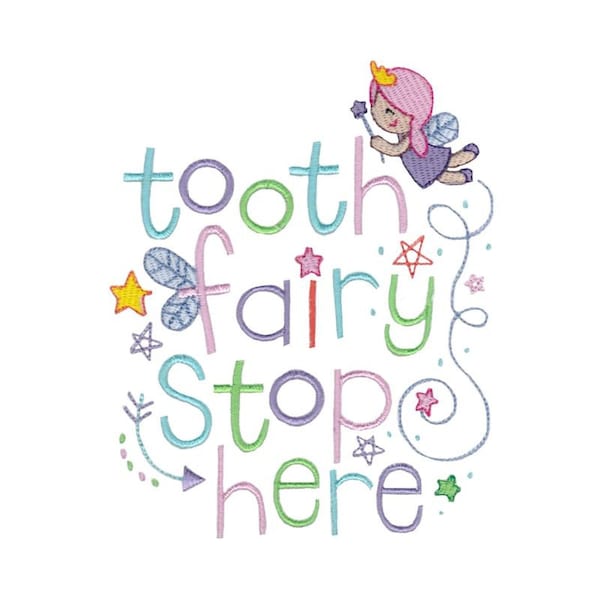 The Tooth Too Design 1 Filled Stitch Machine Embroidery Design 5x7 6x10 8x8