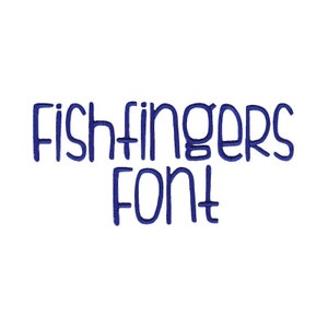 Fishfingers Machine Embroidery Font 1, 1.25, 1.5, 1.75, 2 Inch Sizes Include BX Files Included
