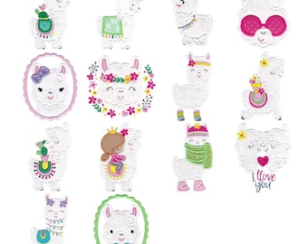 Love My Llama Applique - 14 Embroidery Designs - Multiple Sizes Included - Applique Llama Embroidery Designs, Llama Appliques