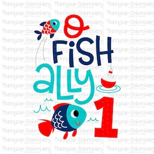 Ofishally One SVG- Clipart and SVG - Personal and Small Business Use - Ofishally One, First Birthday svg, Fishing SVG, birthday svg