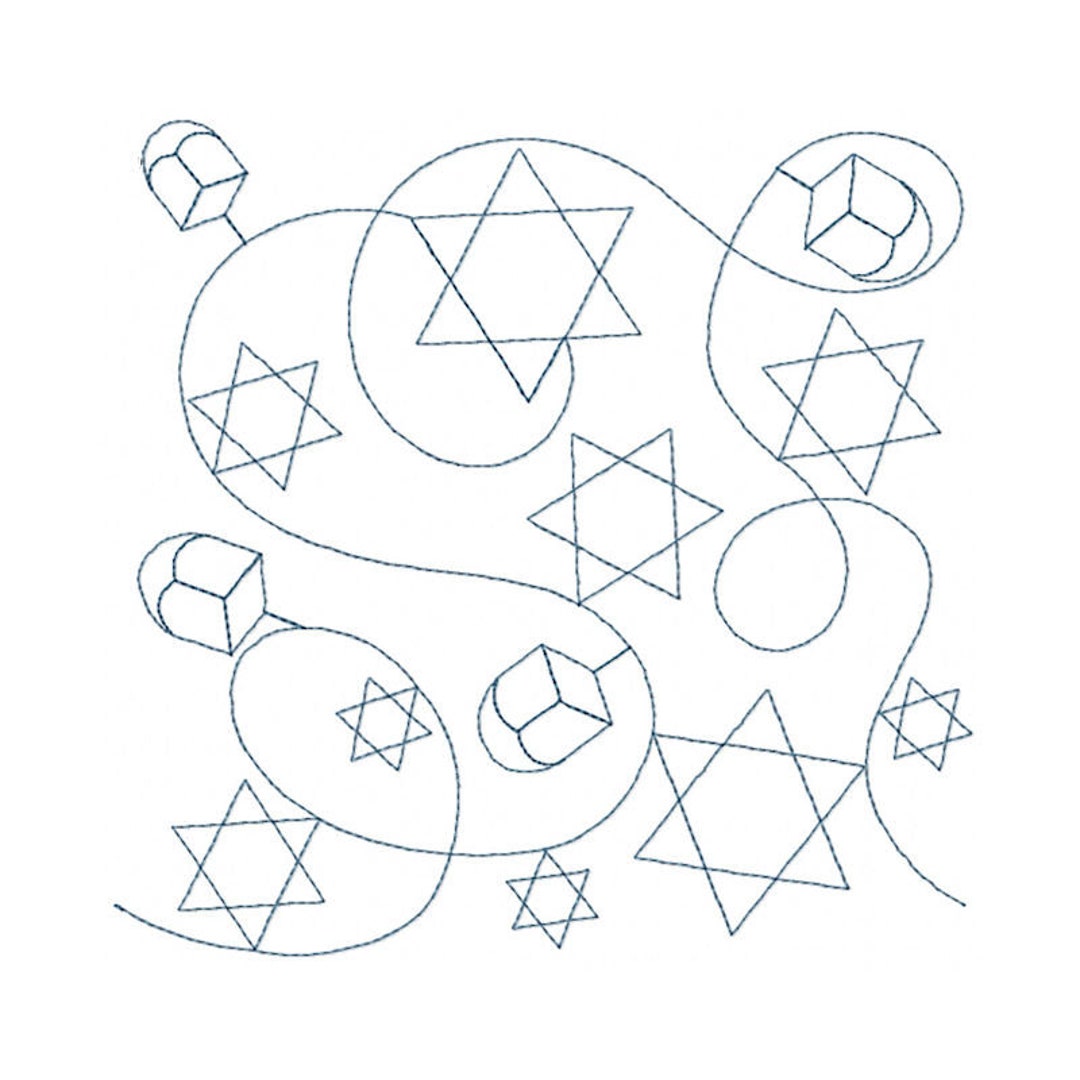 Hanukkah quilt panel
