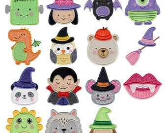 Halloween Applique Too - 15 Machine Embroidery Designs - 4x4 5x7 6x10 8x8 Inch Hoop Sizes Included)