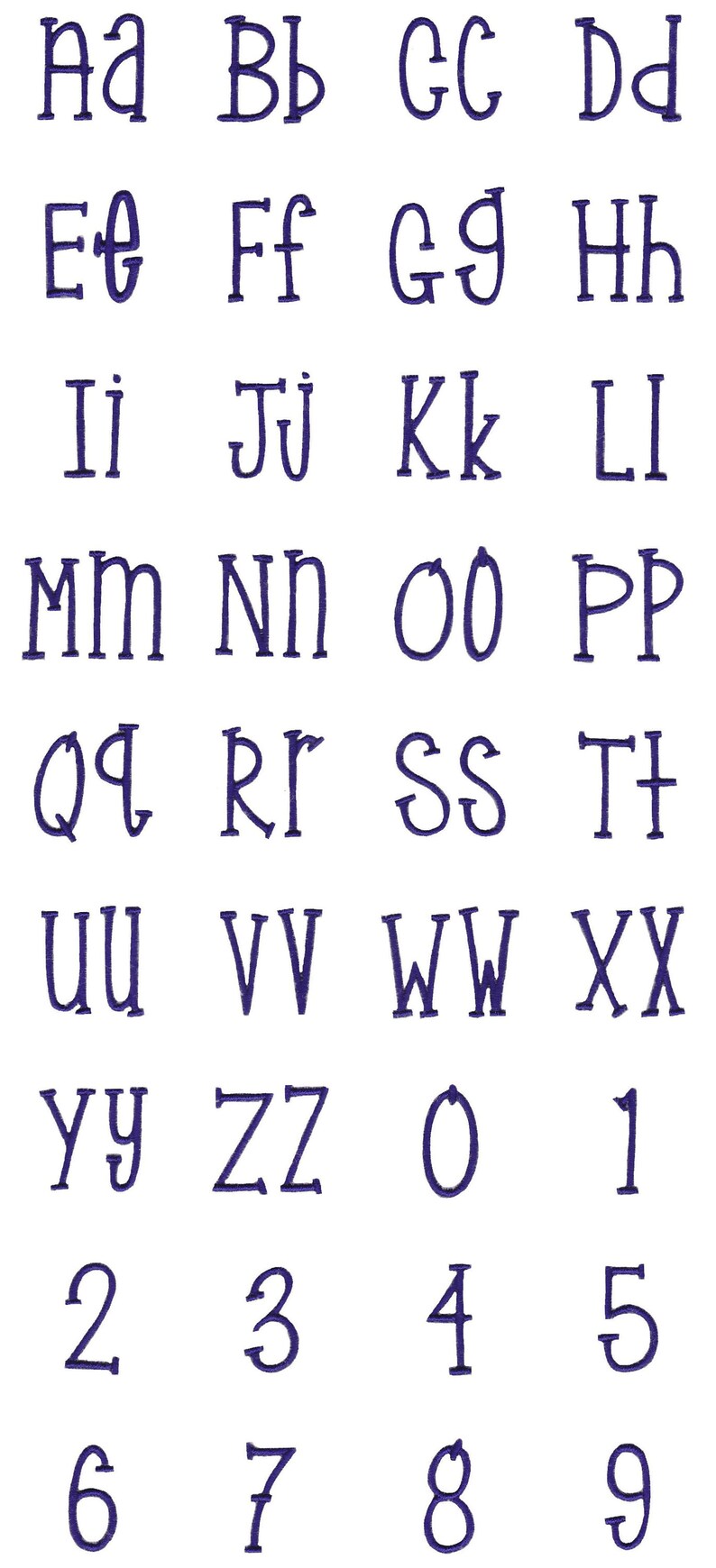 Sunny Beach Machine Embroidery Font 1 125 15 175 2 Inch Sizes Include Bx Files Included