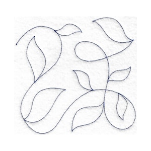 Leaf Quilt Block Embroidery Design - Multiple Sizes Included - E2E Quilt Block, Repeat Quilt Block, Edge-to-Edge Quilt Block