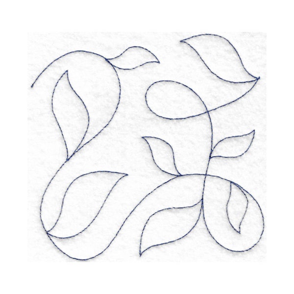 Leaf Quilt Block Embroidery Design - Multiple Sizes Included - E2E Quilt Block, Repeat Quilt Block, Edge-to-Edge Quilt Block