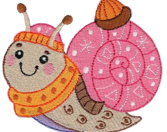 Fall Snail Embroidery Design - 4, 5, 6 Inch Sizes Included (Digital Download)