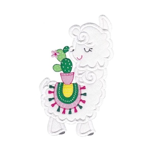 Love My Llama Applique Design 9 Machine Embroidery Design 5x7 6x10 8x8