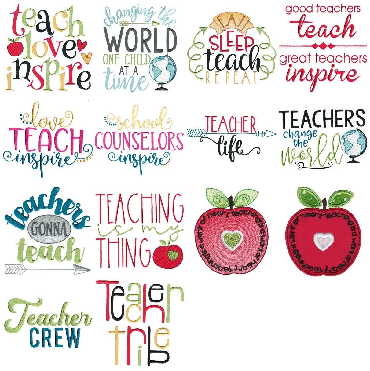 Teacher - Embroidery Files