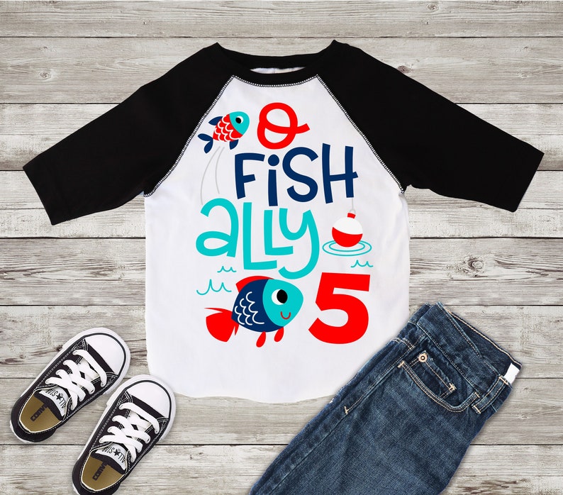 Ofishally Design 17 Clipart and SVG birthday svg Fishing SVG Personal and Small Business Use Ofishally Five SVG
