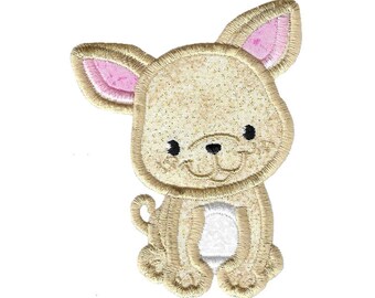 Chihuahua Applique - Applique Embroidery Design - 4x4 5x7 6x10 8x8 Sizes - Dog Embroidery Design, Applique Chihuahua Embroidery Design