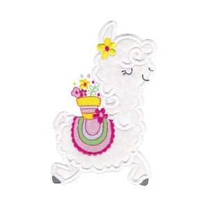 Love My Llama Applique Design 8 Machine Embroidery Design 5x7 6x10 8x8