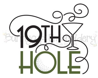19th Hole SVG - Personal and Small Business Use - Golf SVG, Golf Clipart, Golf Graphic, Golf Saying, Golf Cut File