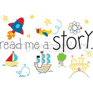 Lisez-moi une histoire SVG - Clipart et fichier SVG - usage personnel et petite entreprise - bibliothèque svg, svg lecture, livre svg, svg école
